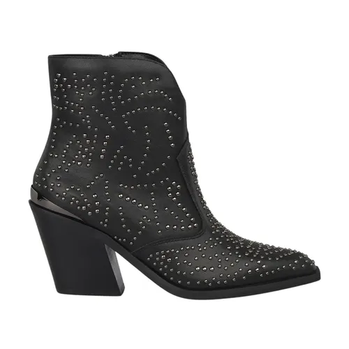 Studded Heeled Ankle Boot - Alma EN Pena - Modalova