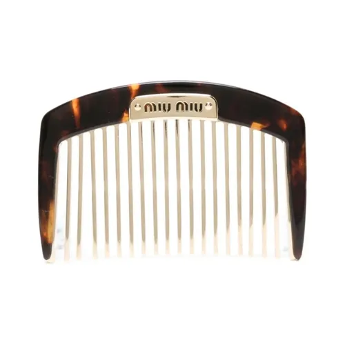 Tortoiseshell Hair Comb - Miu Miu - Modalova