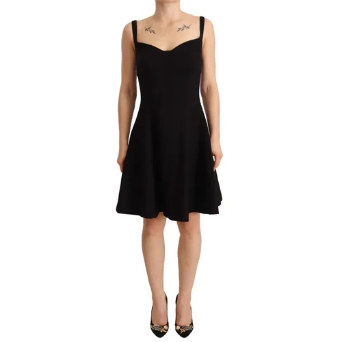 Elegant A-Line Black Dress - Dolce & Gabbana - Modalova
