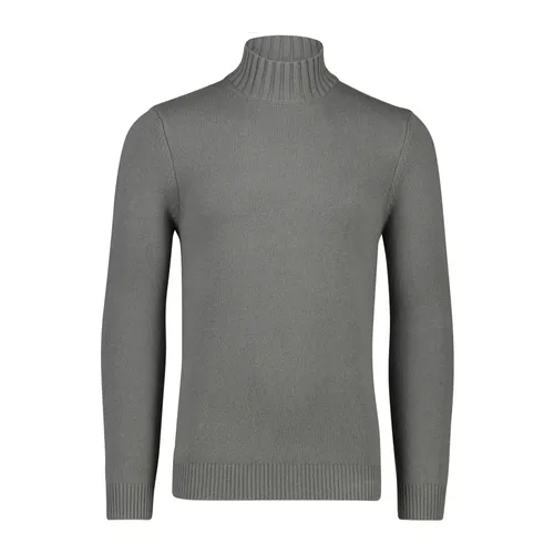 Grey Merino Wool Turtleneck - Profuomo - Modalova
