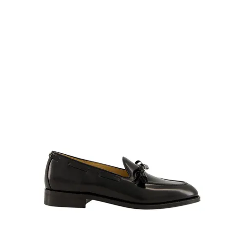 Black Bowshire Calfskin Loafers - Valentino Garavani - Modalova