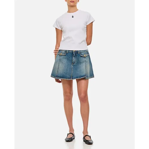 Denim Mini Skirt - Alexander McQueen - Modalova