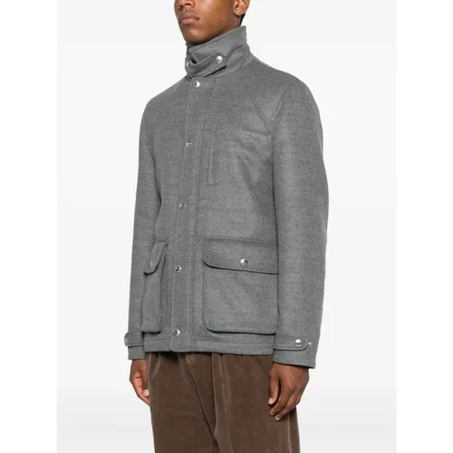 Virgin Wool Button Front Jacket - Brunello Cucinelli - Modalova