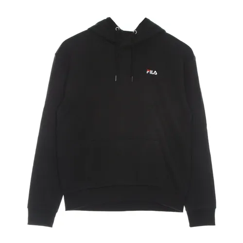 Black Hoodie with Adjustable Drawstring Hood - Fila - Modalova