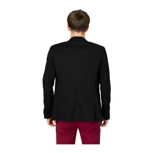 Black Button-Up Blazer - Gianni Lupo - Modalova