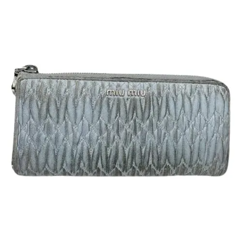 Pre-owned Leather Wallet - Miu Miu Pre-owned - Modalova