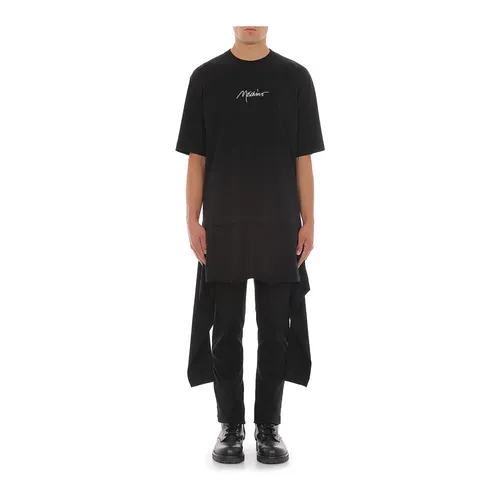 Double Fit Black T-Shirt - Moschino - Modalova