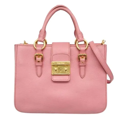 Pre-owned Leather Shoulder Bag - Miu Miu Pre-owned - Modalova