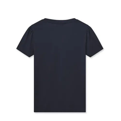 Soft V-Neck Tee Top Navy - MOS Mosh - Modalova
