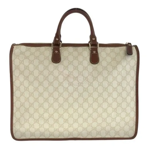 Pre-owned GG Plus PVC Briefcase - Gucci Vintage - Modalova