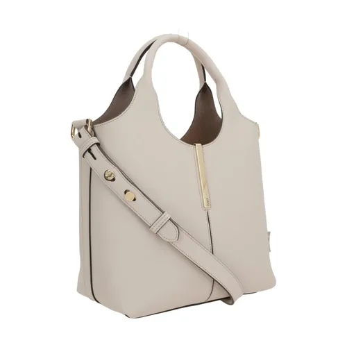 White Leather Tote Bag with Gold Hardware - Tod's - Modalova