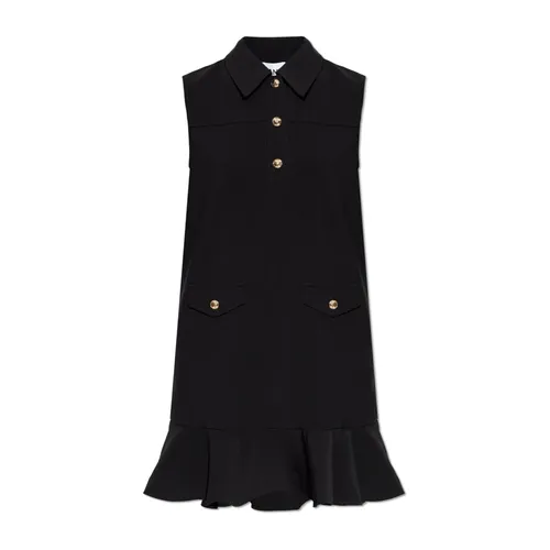 Mini Vestido Sastre de Twill - Ganni - Modalova