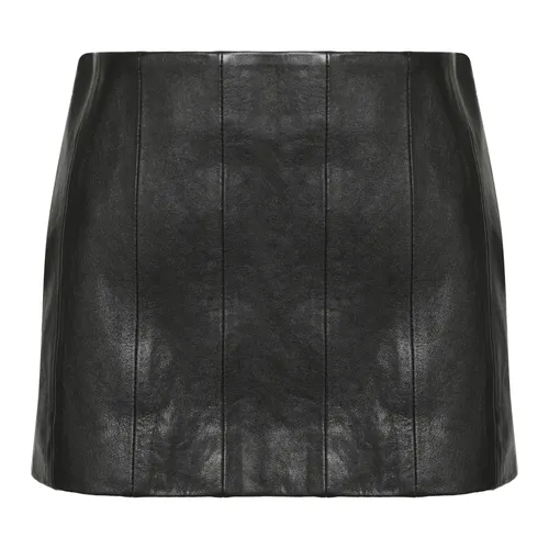 Meelar Leather Mini Skirt - Khaite - Modalova