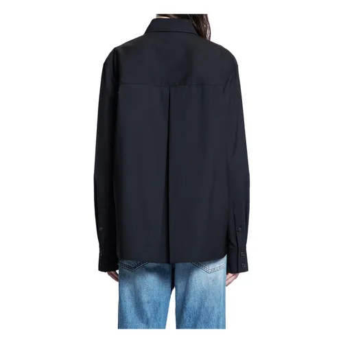 Black Wool Classic Collar Shirt - Khaite - Modalova