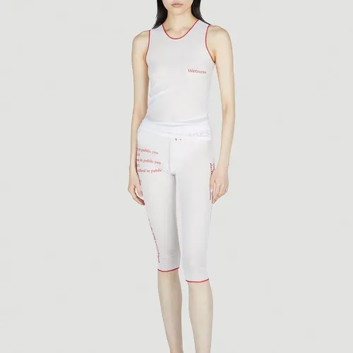 Mesh Script Biker Shorts - DI Petsa - Modalova