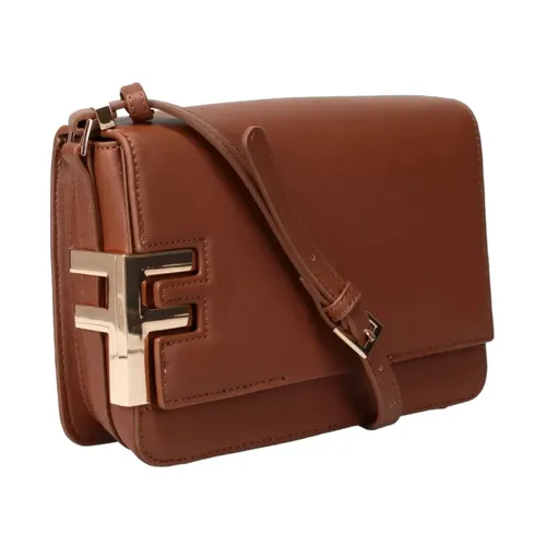Brown Shoulder Bag with Adjustable Strap - Fracomina - Modalova