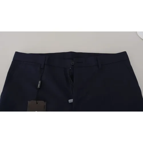 Pantaloni Blu Eleganti Slim Fit - Dolce & Gabbana - Modalova