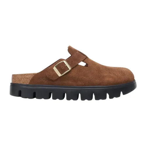 Chunky Dark Tea Suede Leather Sandals Narrow - Birkenstock - Modalova