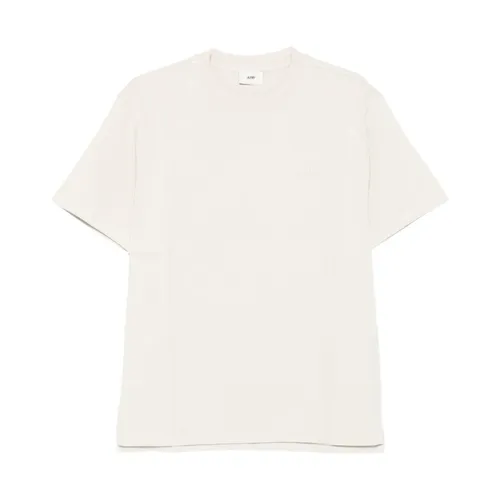 Beige Crew Neck Logo Patch T-shirt - Autry - Modalova