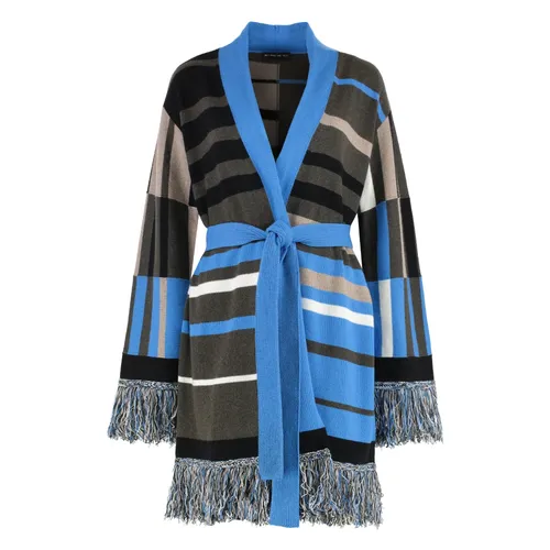Maxi Wool Blend Cardigan with Fringed Edges - Etro - Modalova