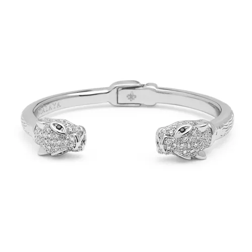 Silver CZ Panther Bangle - Nialaya - Modalova