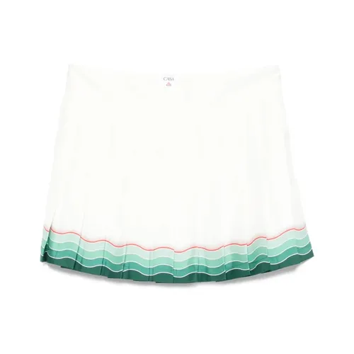 White Silk A-Line Skirt - Casablanca - Modalova
