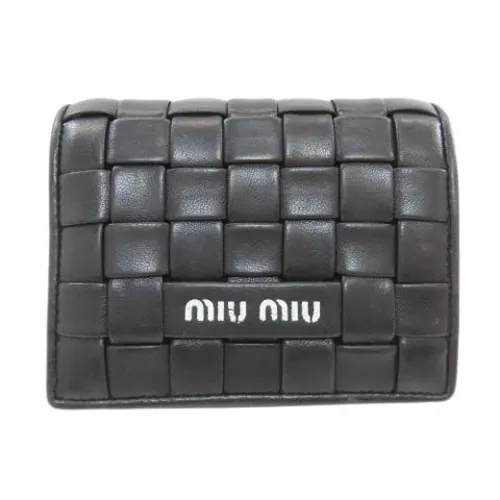 Pre-owned Leather Wallet - Miu Miu Pre-owned - Modalova