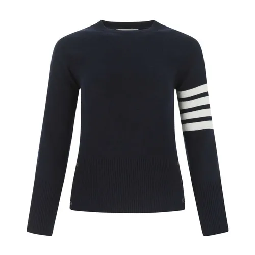 Navy Blue Wool Sweater - Thom Browne - Modalova