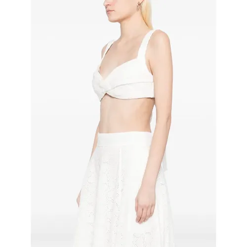 White Bow Detailing Sleeveless Top - Zimmermann - Modalova