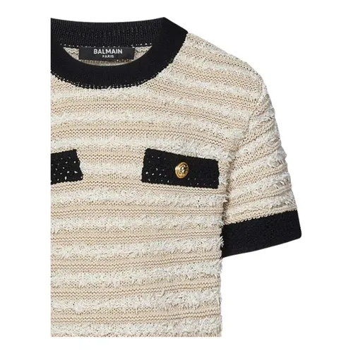 Cropped Knit Top - Balmain - Modalova