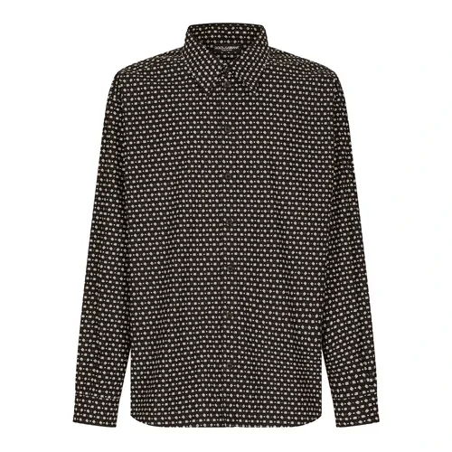 Logo Print Oversized Poplin Shirt - Dolce & Gabbana - Modalova