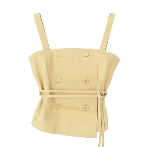 Beige Double Breasted Strap Top - Officine Générale - Modalova