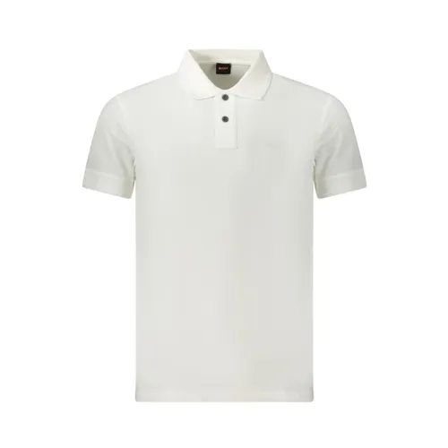 White Cotton Polo Shirt with Print - Hugo - Modalova