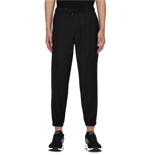 Viscose Blend Trousers - Armani Exchange - Modalova