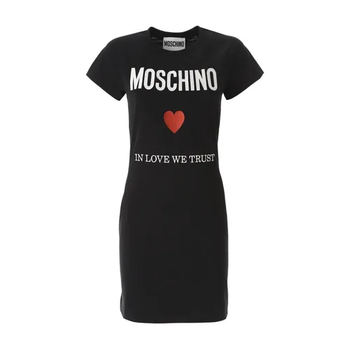 Mini Vestido de Algodón Orgánico Love Trust - Moschino - Modalova