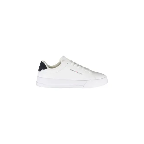 White Polyester Sneaker with Contrast Details - Tommy Hilfiger - Modalova