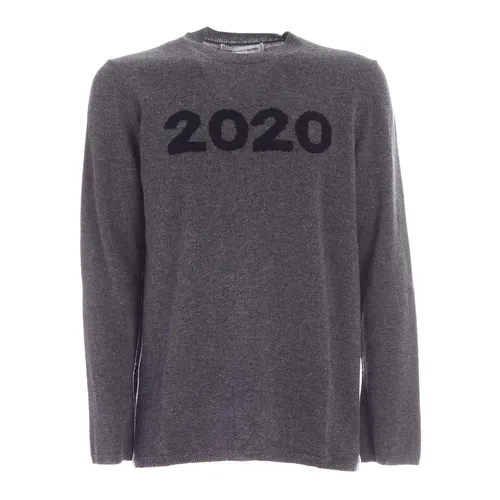 Melange Grey Wool Knit Pullover - Comme des Garçons - Modalova