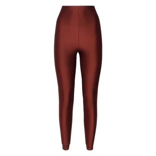 Glänzende Bordeaux Hose mit Hoher Taille - Andamane - Modalova