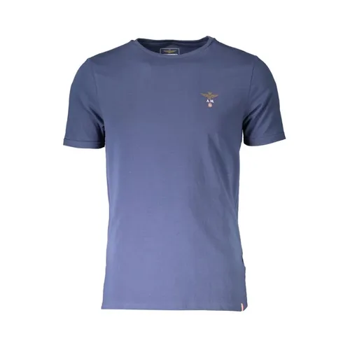 T-shirt Uomo in Cotone Blu Outdoor - Aeronautica Militare - Modalova