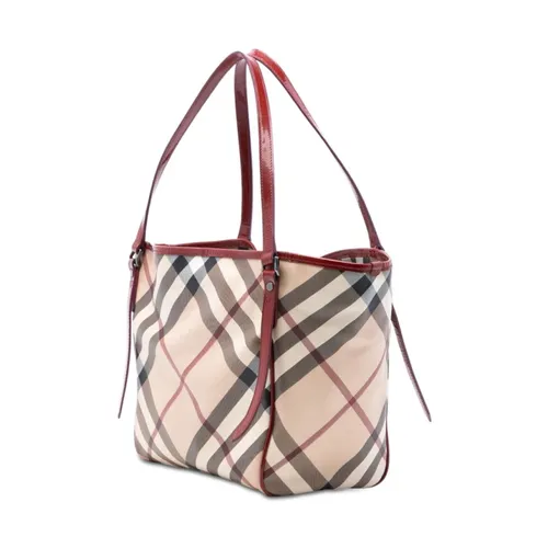 Pre-owned Check Tote Bag - Burberry Vintage - Modalova