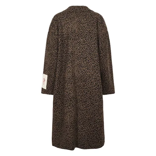 Leopard Jacquard Wool Cocoon Coat - Golden Goose - Modalova