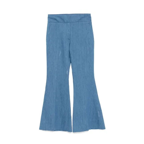 Flared Blue Marsh Pants - Gabriela Hearst - Modalova