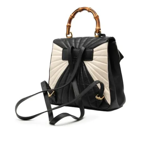 Pre-owned Vintage Leather Backpack - Gucci Vintage - Modalova