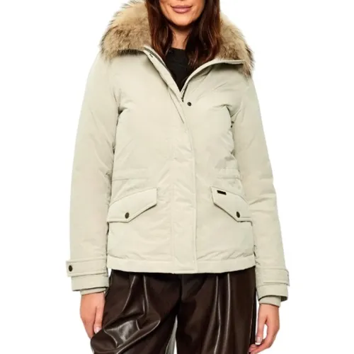 Down Jacket with Fur Hood - Woolrich - Modalova