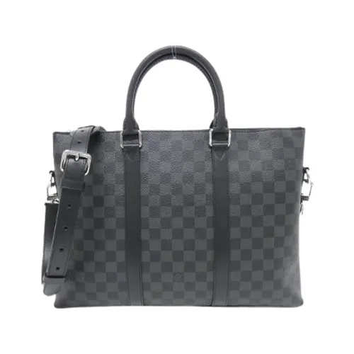 Pre-owned Anton Damier Graphite Briefcase - Louis Vuitton Vintage - Modalova