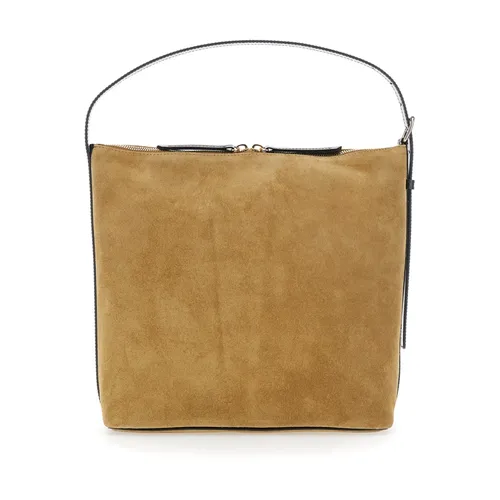 Beige Suede and Smooth Leather Bag - A.p.c. - Modalova