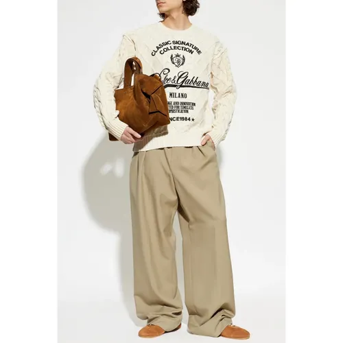 Pullover with interwoven pattern - Dolce & Gabbana - Modalova