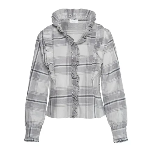 Grey Check Blouse - Hést - Modalova