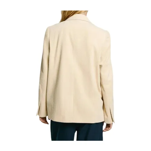 Beige Corduroy Blazer Jacket - Pepe Jeans - Modalova