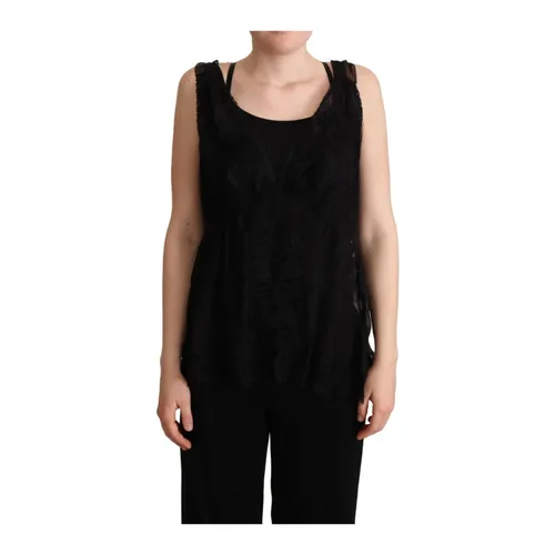 Silk Blend Lace Camisole Top - Dolce & Gabbana - Modalova